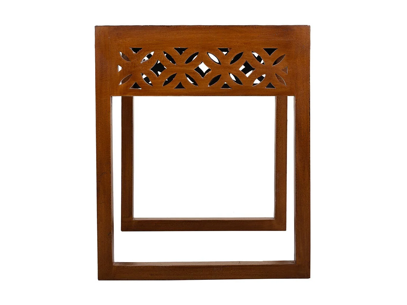 Mesa de madeira e metal marrom 42x40x48