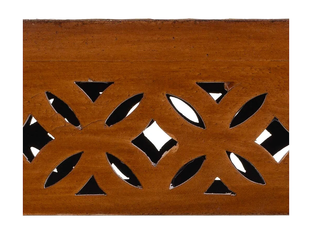 Mesa de madeira e metal marrom 42x40x48