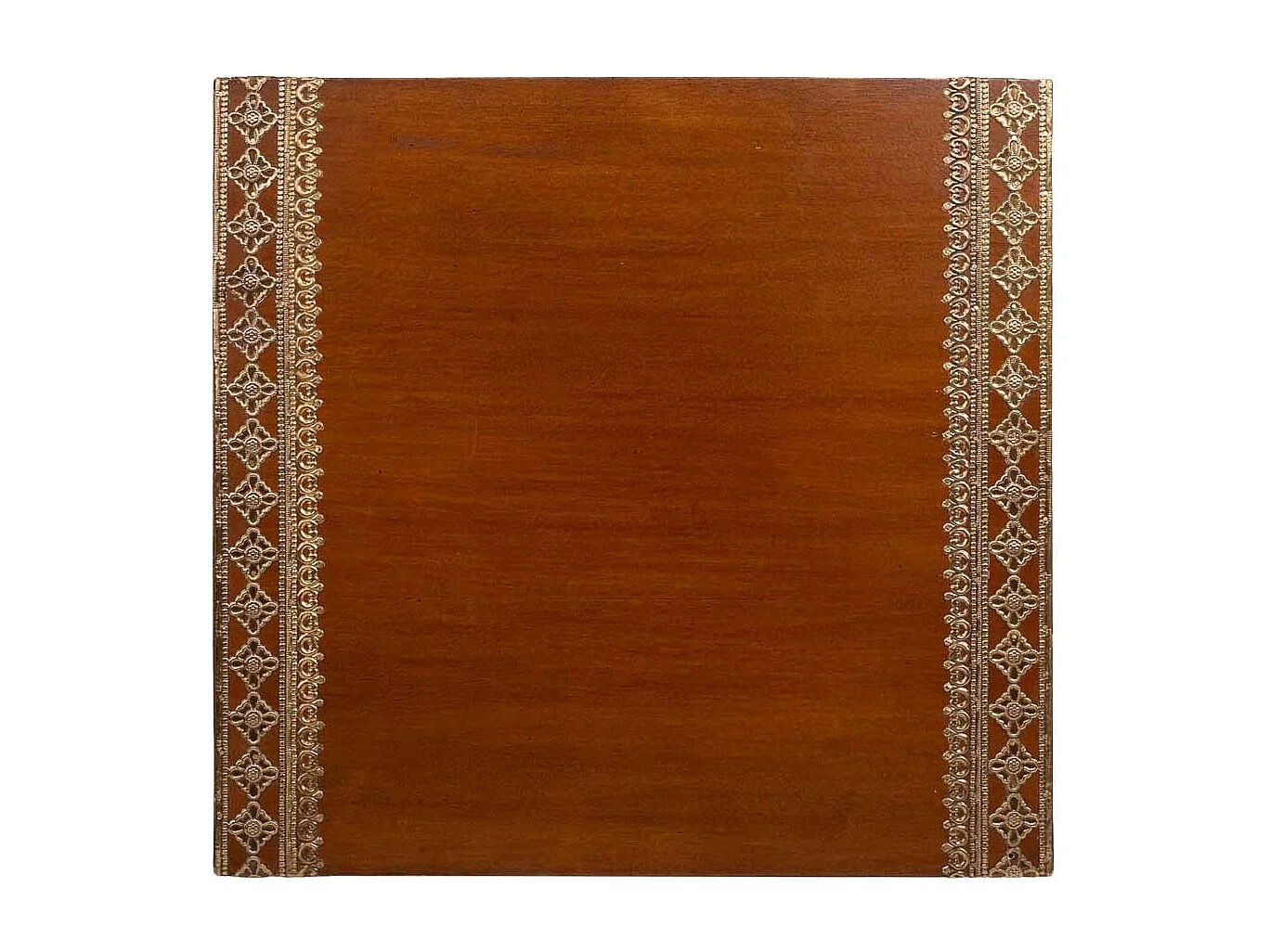 Mesa de madeira e metal marrom 42x40x48