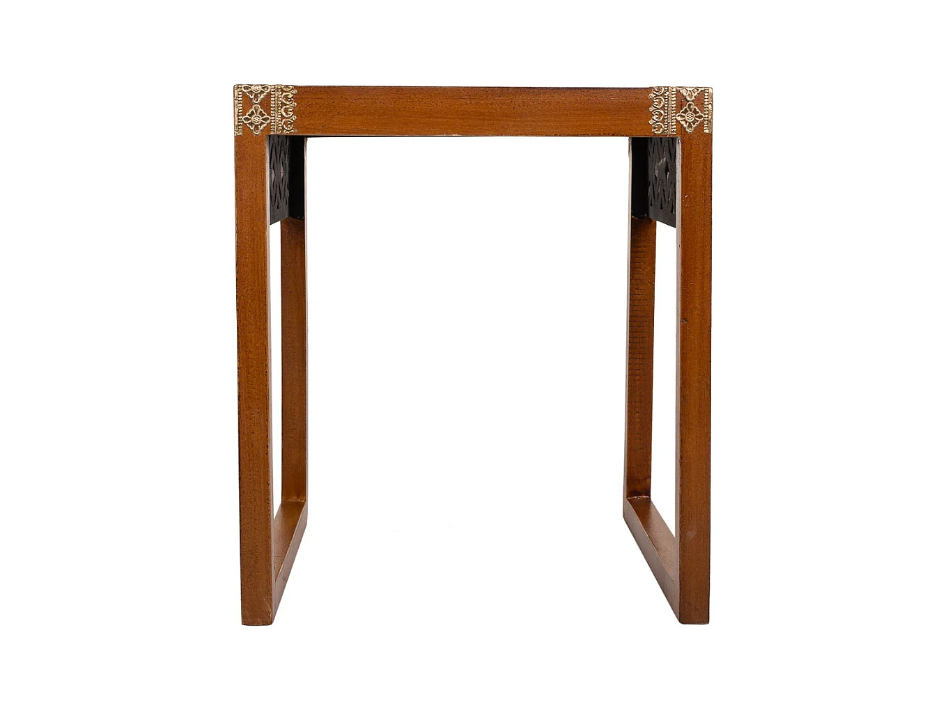 Table en bois et métal marron 42x40x48h