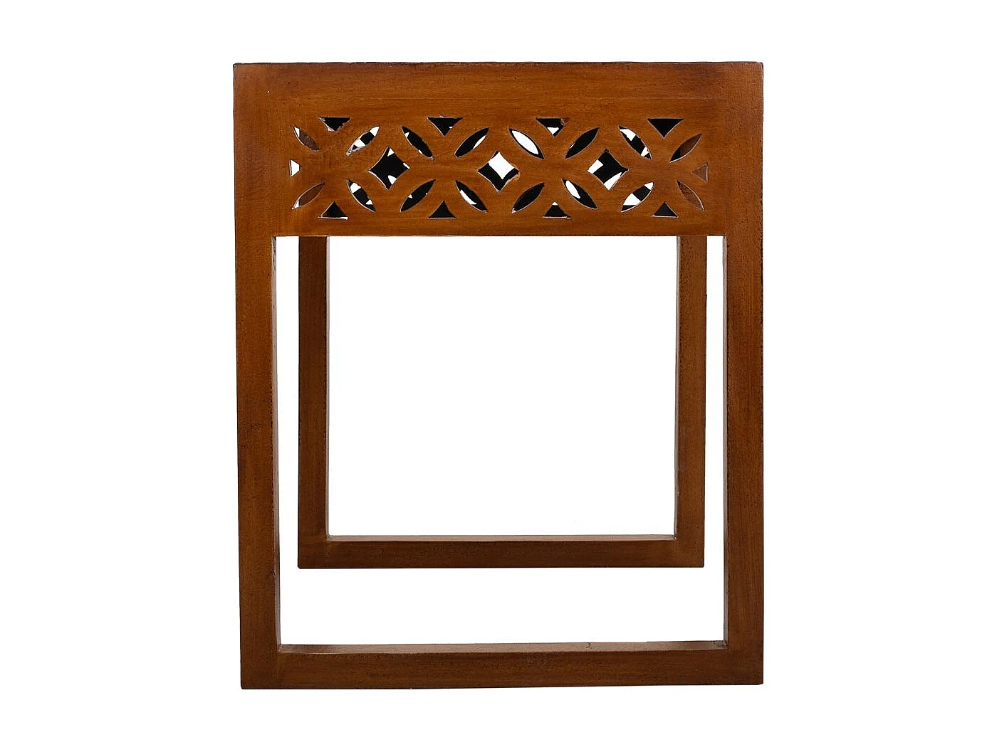 Mesa de madera y metal marrón 42x40x48