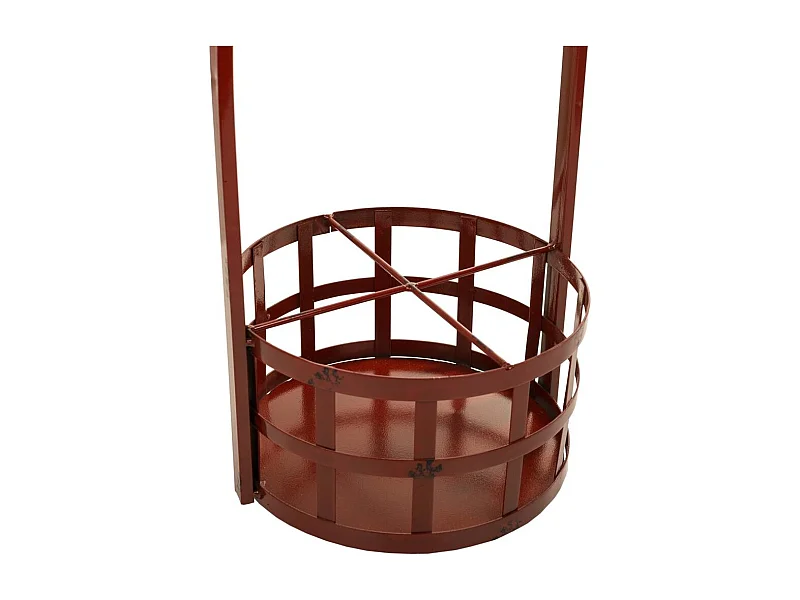 Table casier à bouteilles en métal rouge 42x42x60h