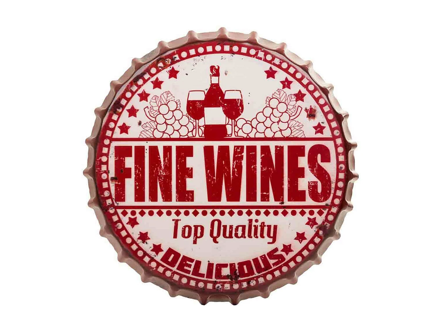 Mesa de vinho em metal vermelho 42x42x60