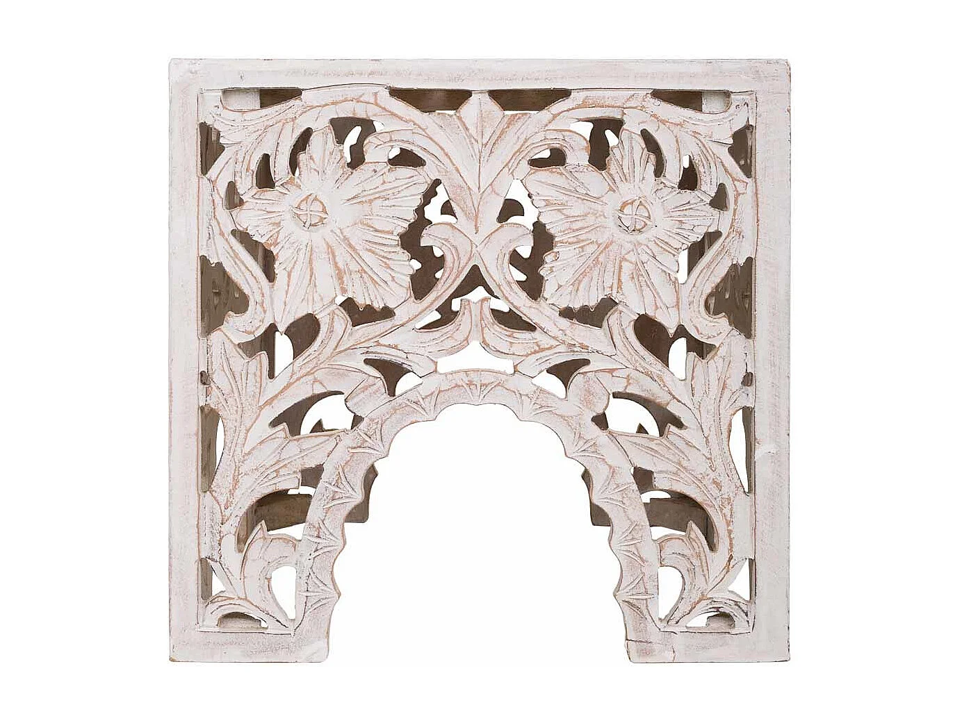 Tavolino in legno bianco fatto a mano 45x45x45h