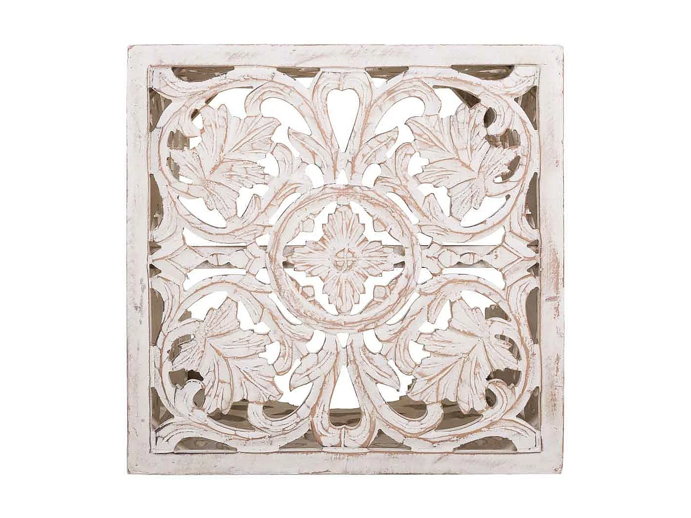 Tavolino in legno bianco fatto a mano 45x45x45h