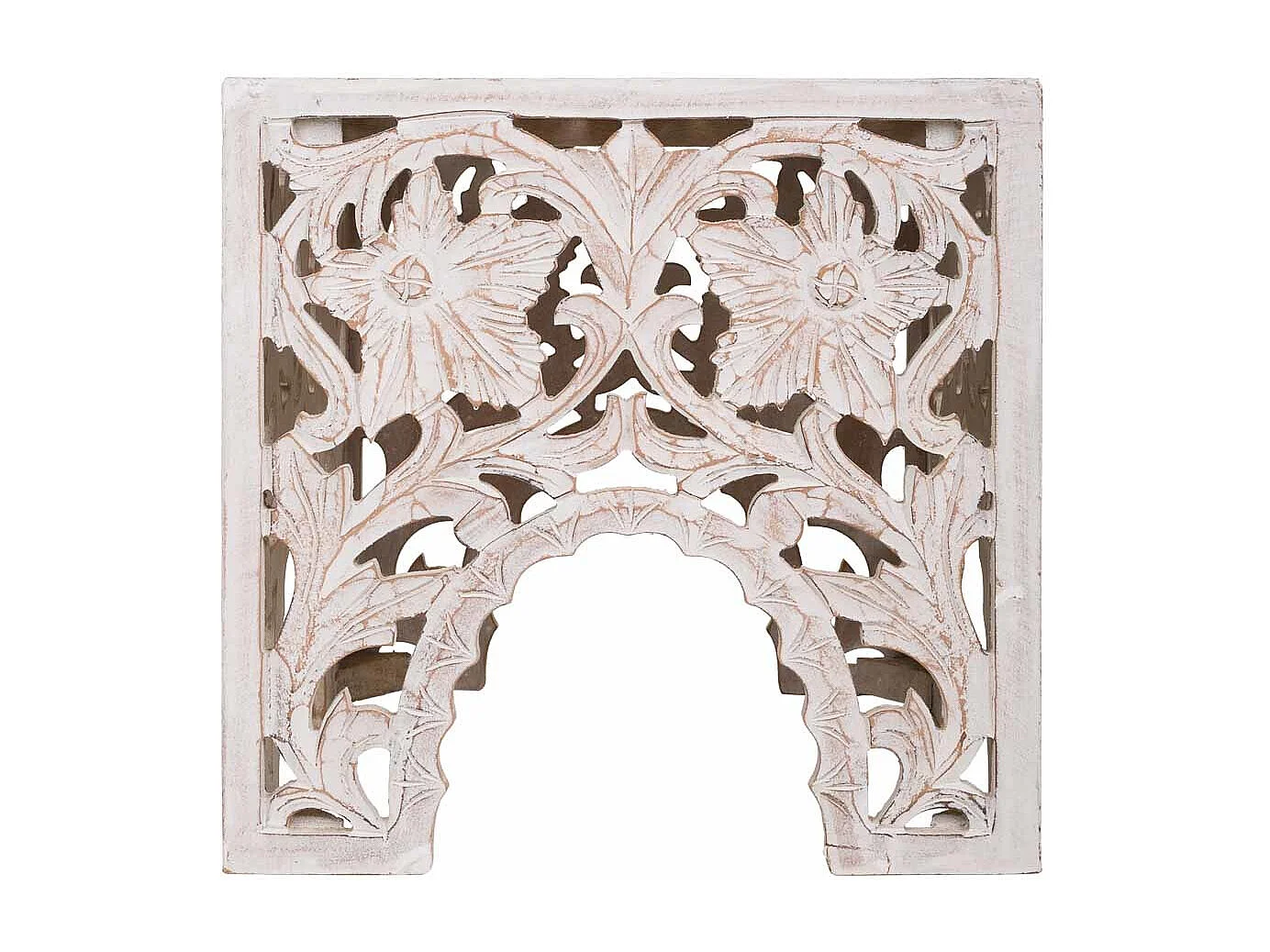 Tavolino in legno bianco fatto a mano 45x45x45h