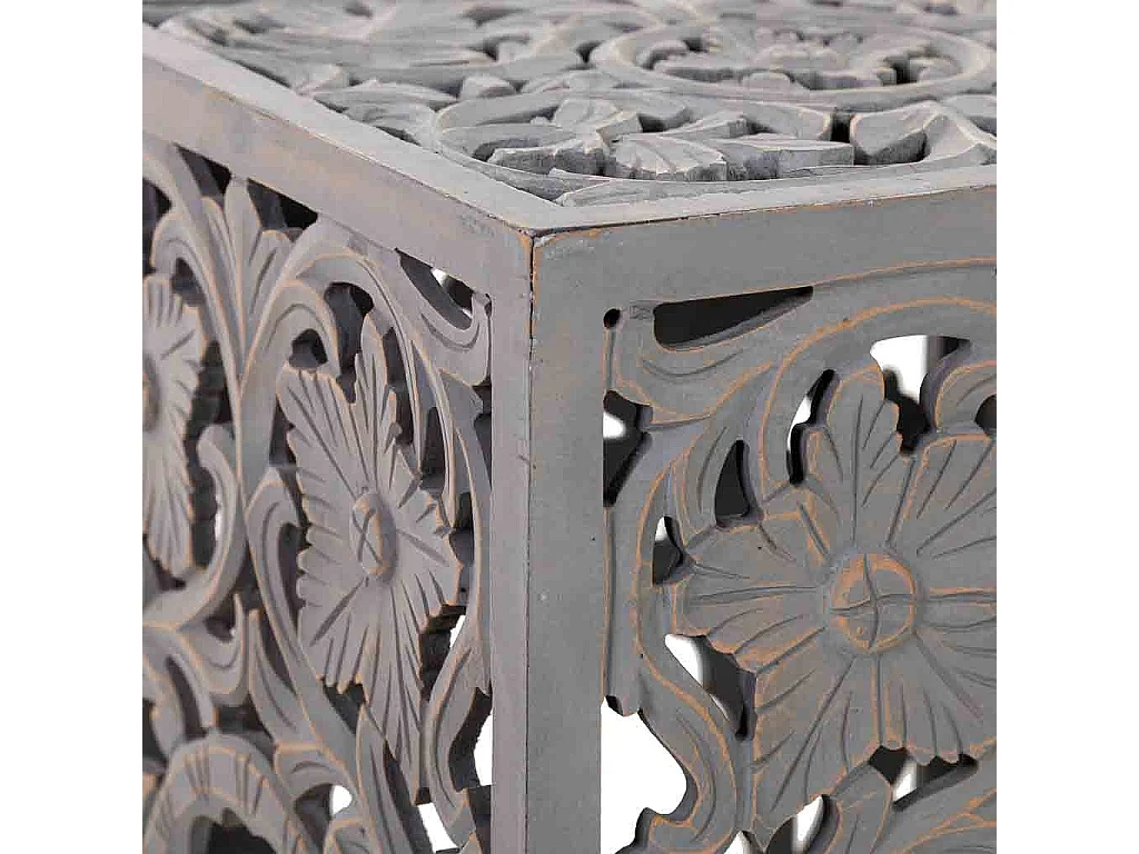 Tavolino in legno bianco fatto a mano 45x45x45h