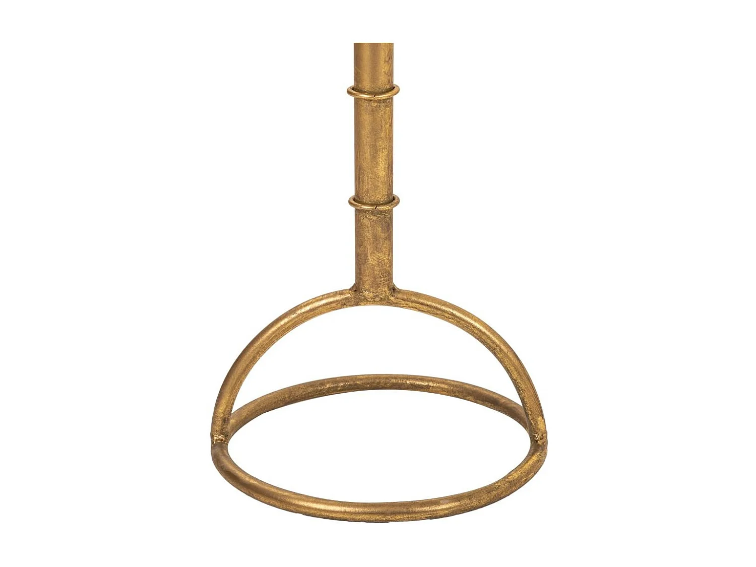 Goldfarbener Tisch aus Metall und Glas, 50 x 50 x 70,5 h cm