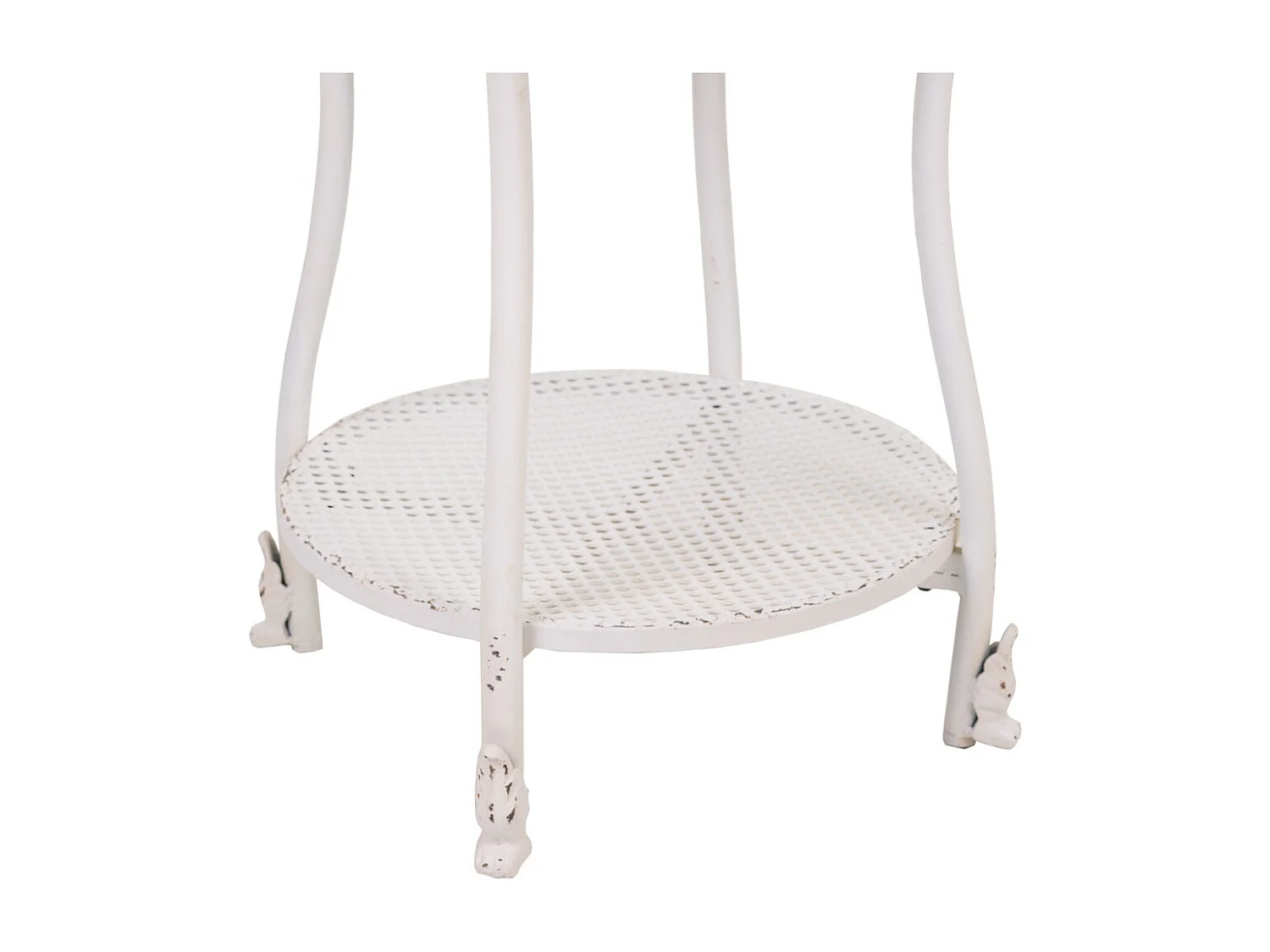 Tavolino in metallo bianco 50x50x60h