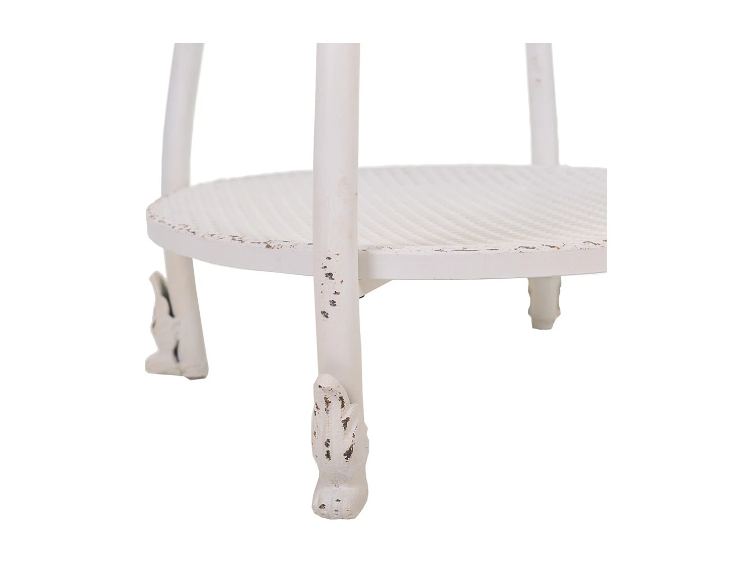 Tavolino in metallo bianco 50x50x60h