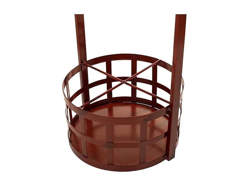 Mesa botellero de metal roja 42x42x60