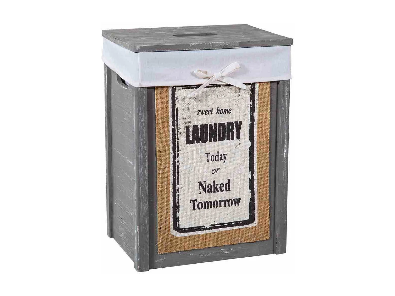 Garderobenset und 5 graue Holzkörbe