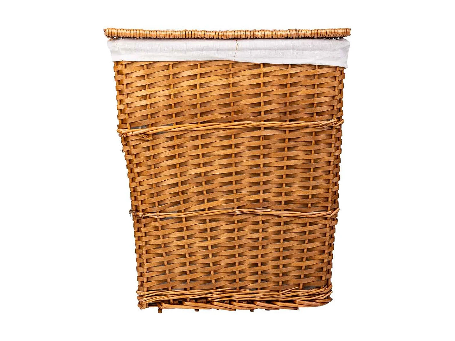 Set di 3 cesti portabiancheria in vimini marrone