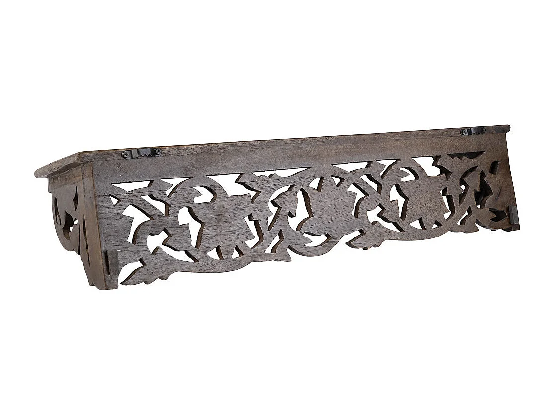 Prateleira de madeira marrom 60x15x13