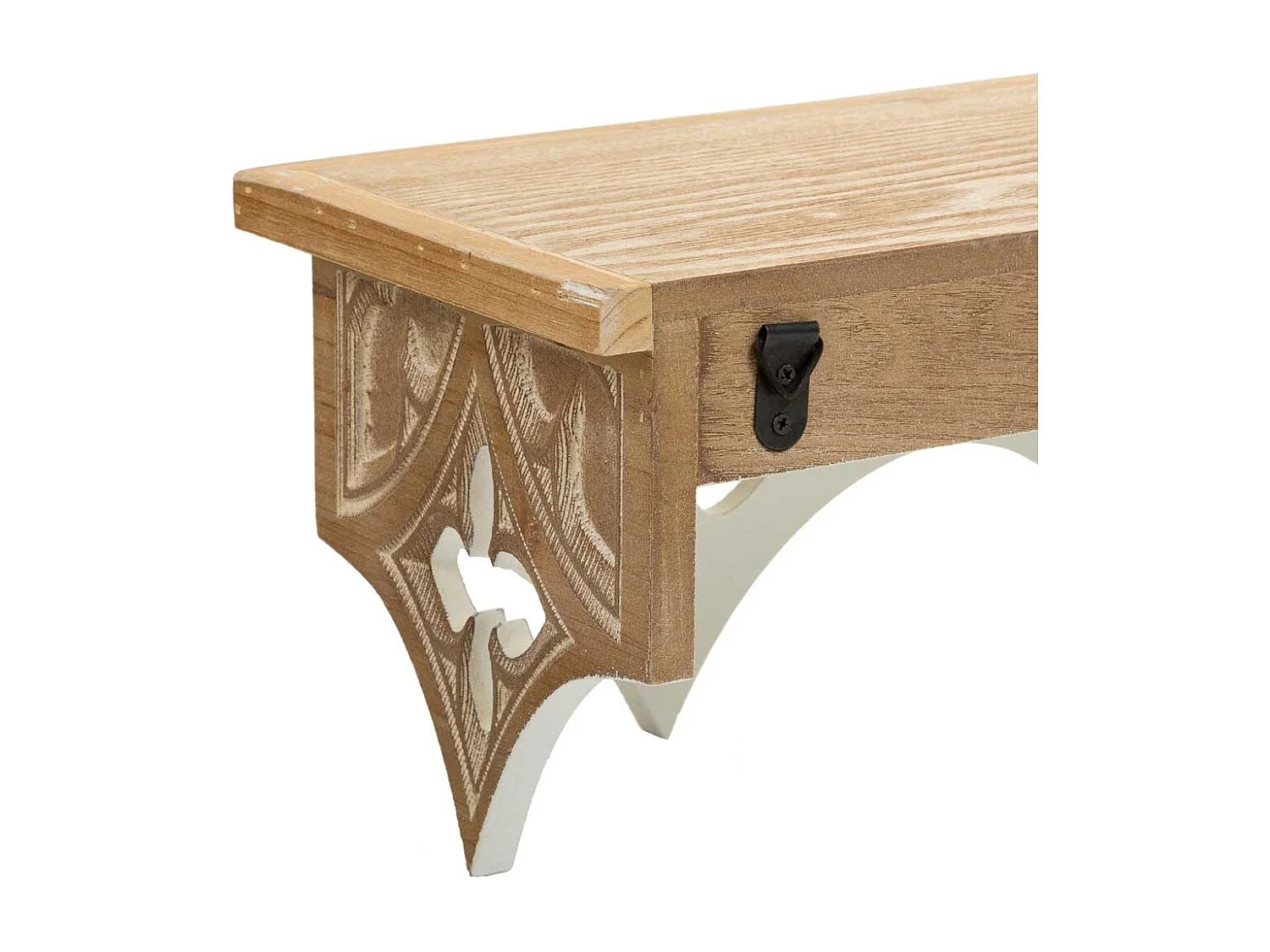 Repisa de madera marrón  60x18x17h cm