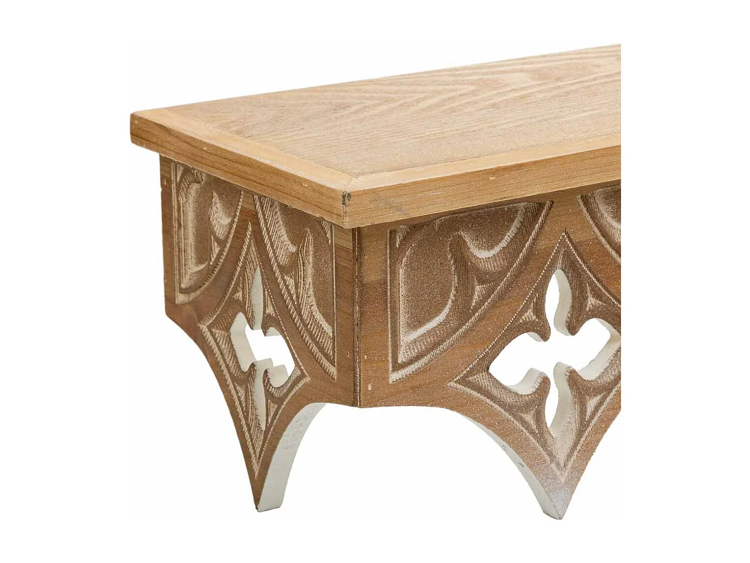 Repisa de madera marrón  60x18x17h cm