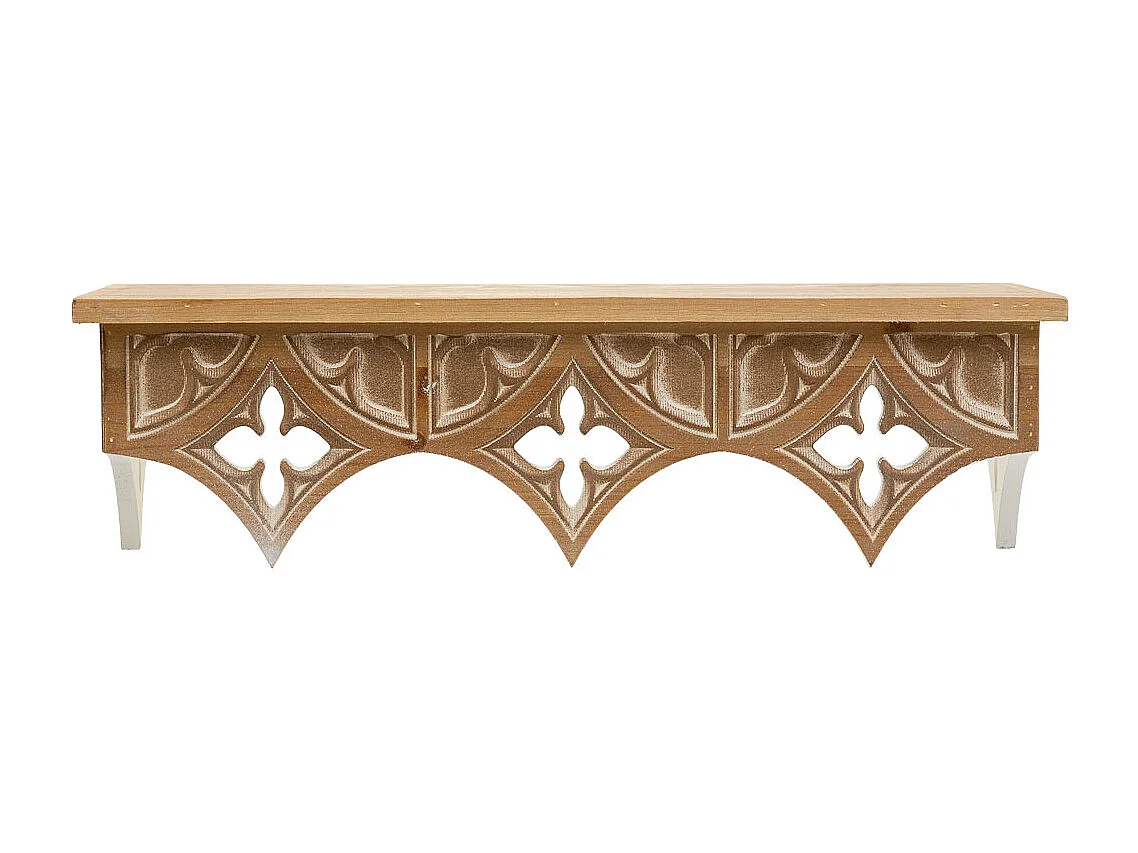 Repisa de madera marrón  60x18x17h cm