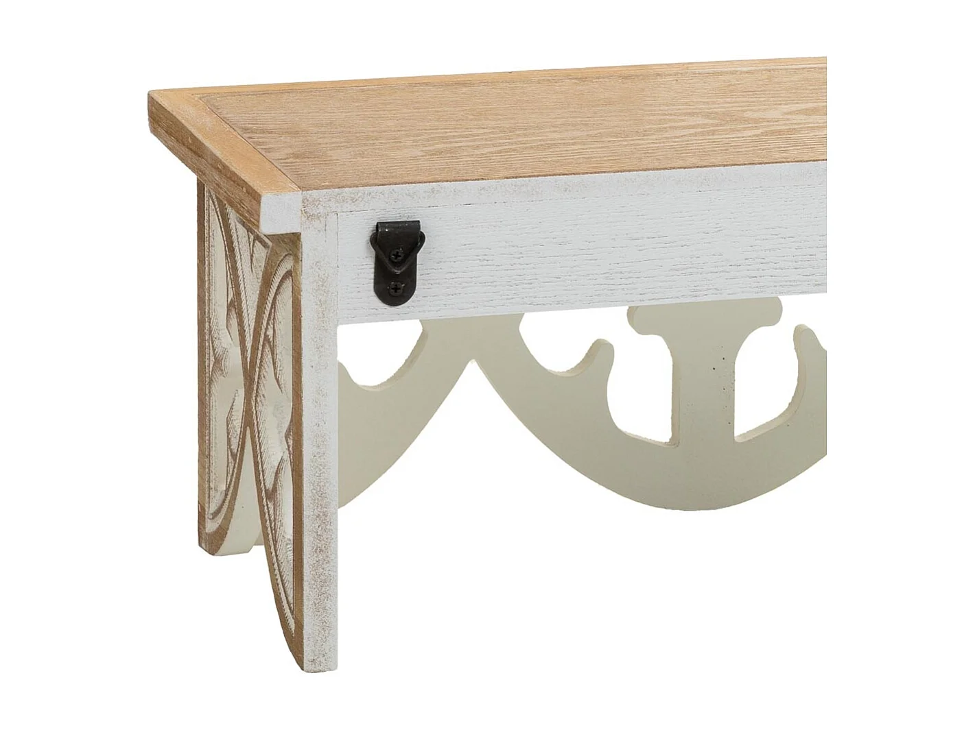 Repisa de madera marrón  80x18x17.5h cm