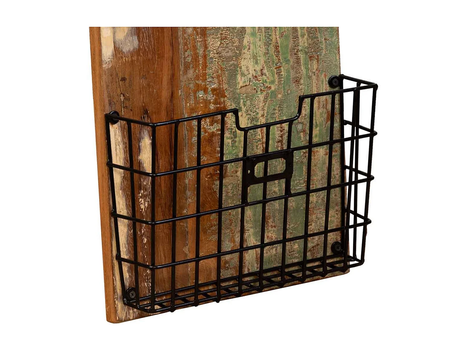 Étagère en bois et métal marron 33x10x90h