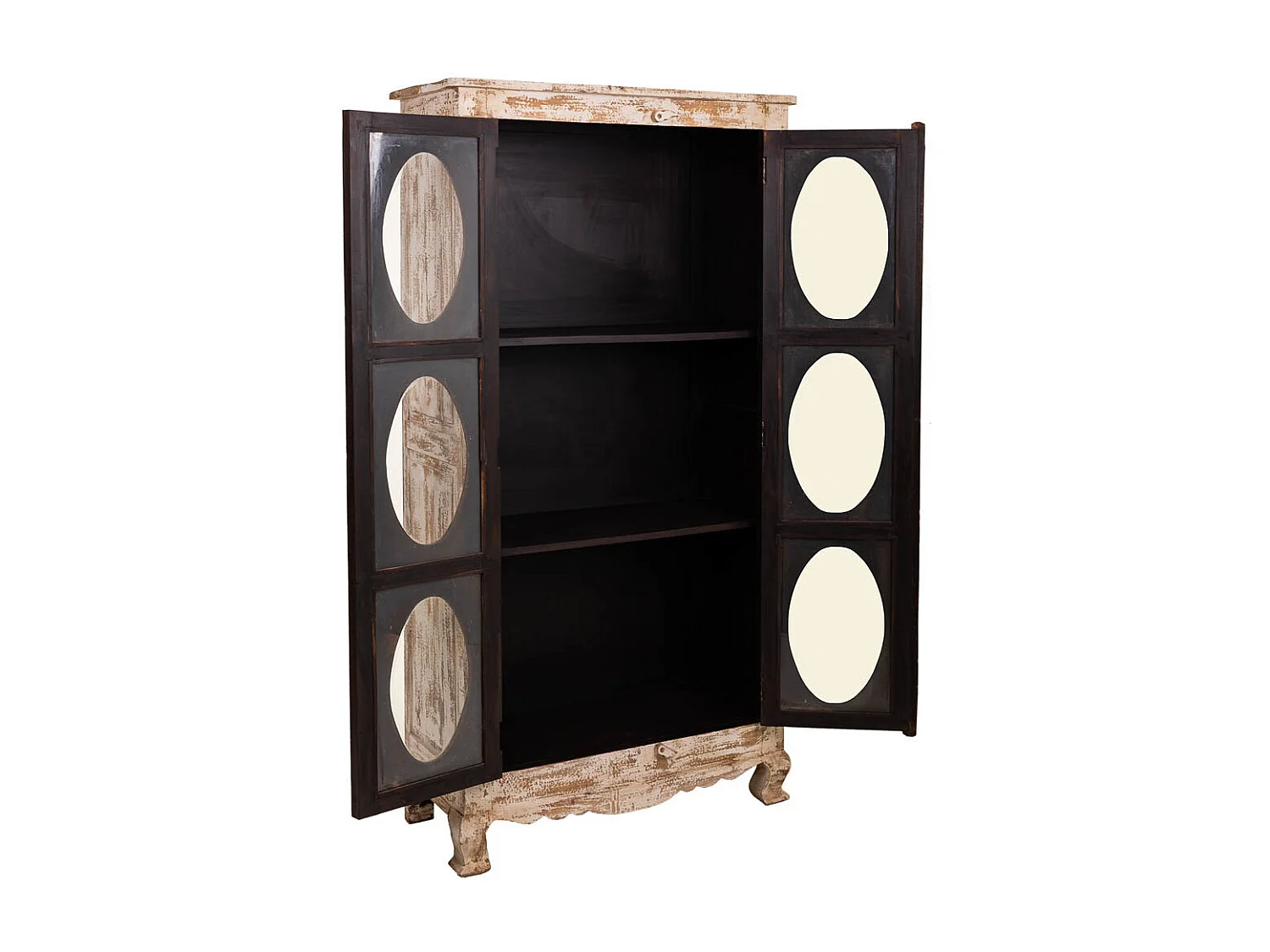 Vitrina de madeira marrom 91x40x183