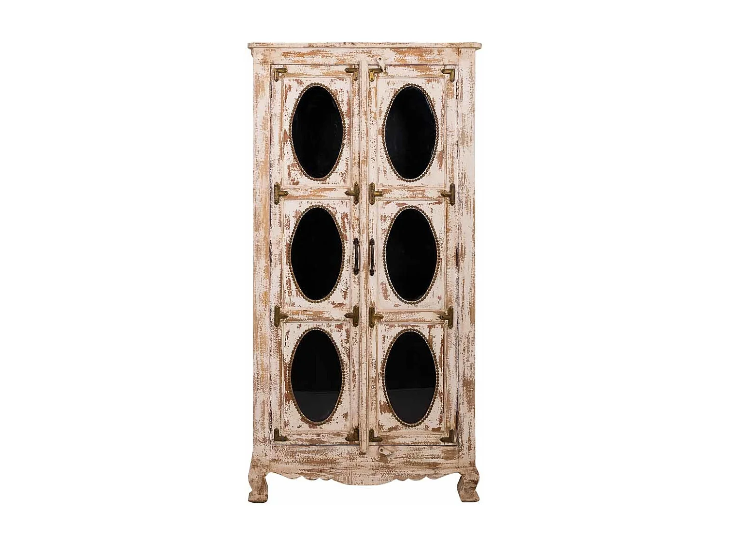 Vitrina de madeira marrom 91x40x183