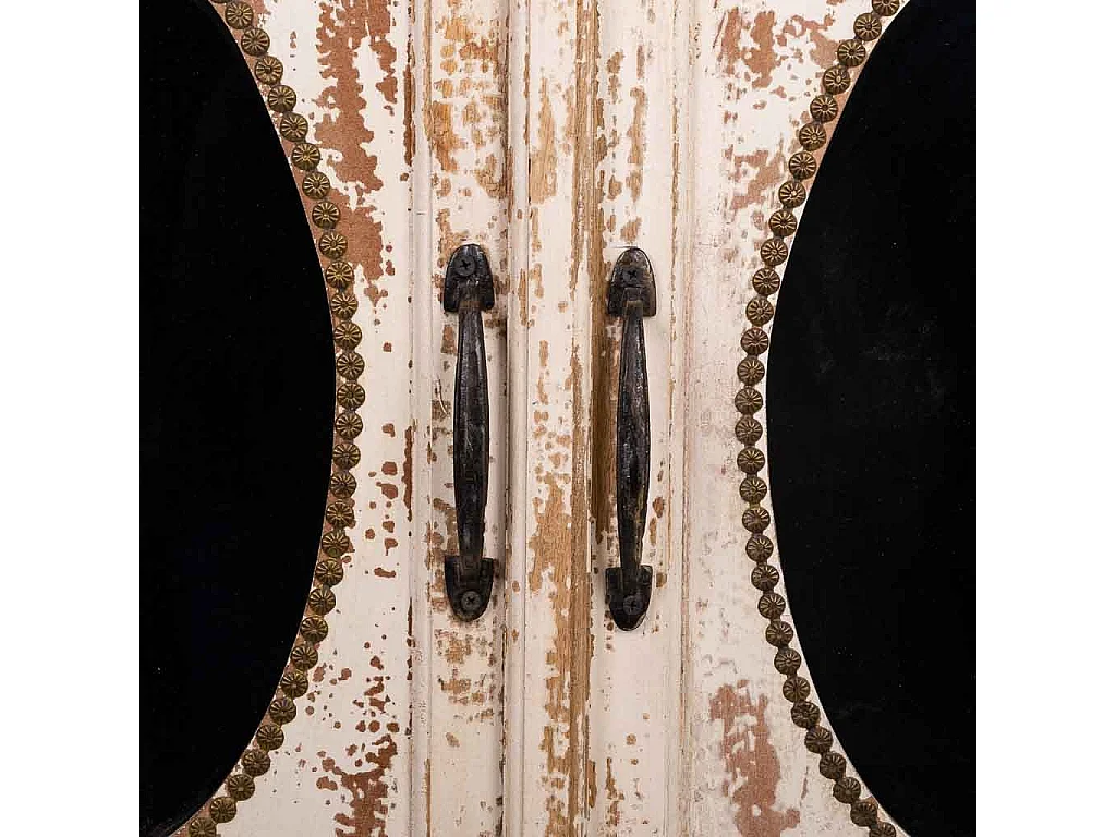 Braune Holzvitrine 91x40x183h cm