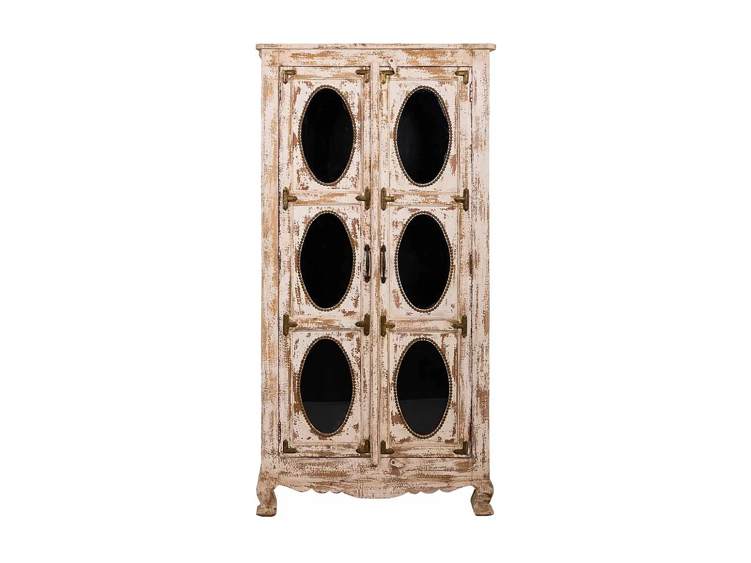 Vitrine en bois marron 91x40x183h