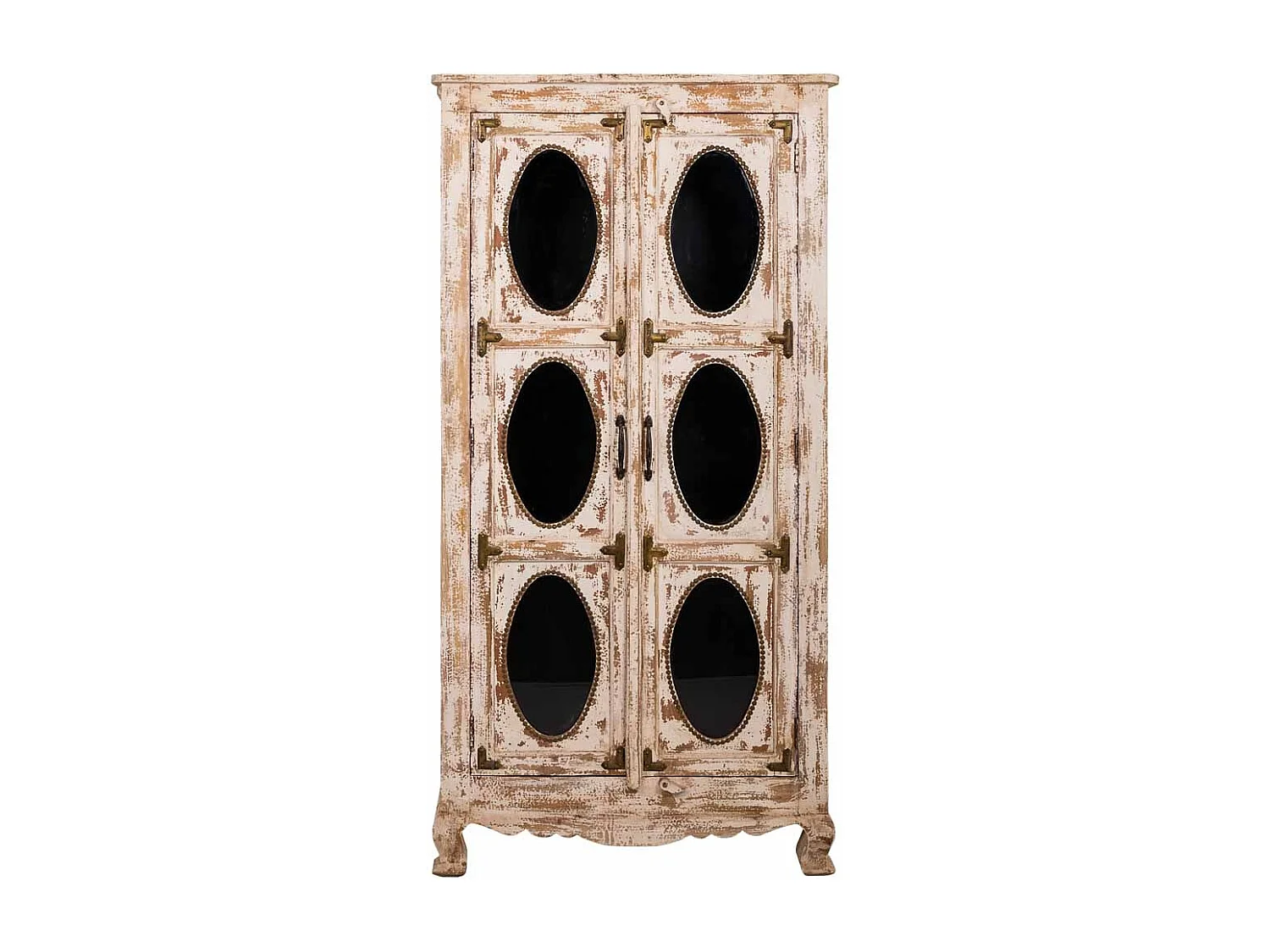 Vitrine en bois marron 91x40x183h