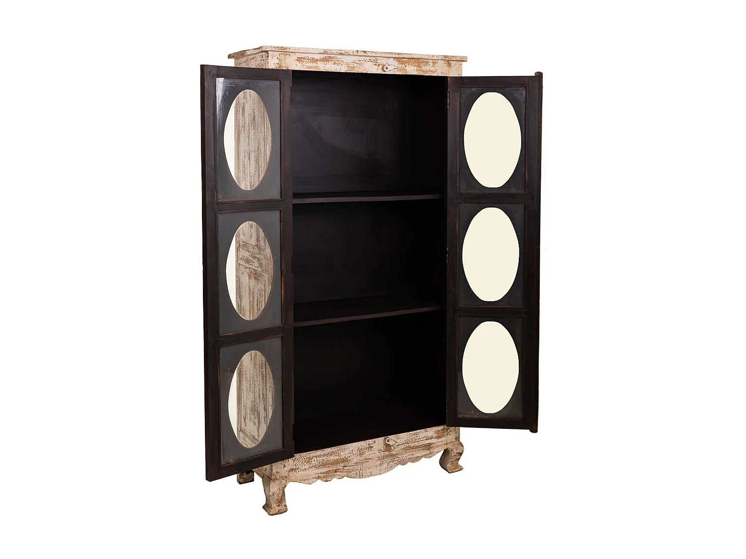 Vitrine en bois marron 91x40x183h