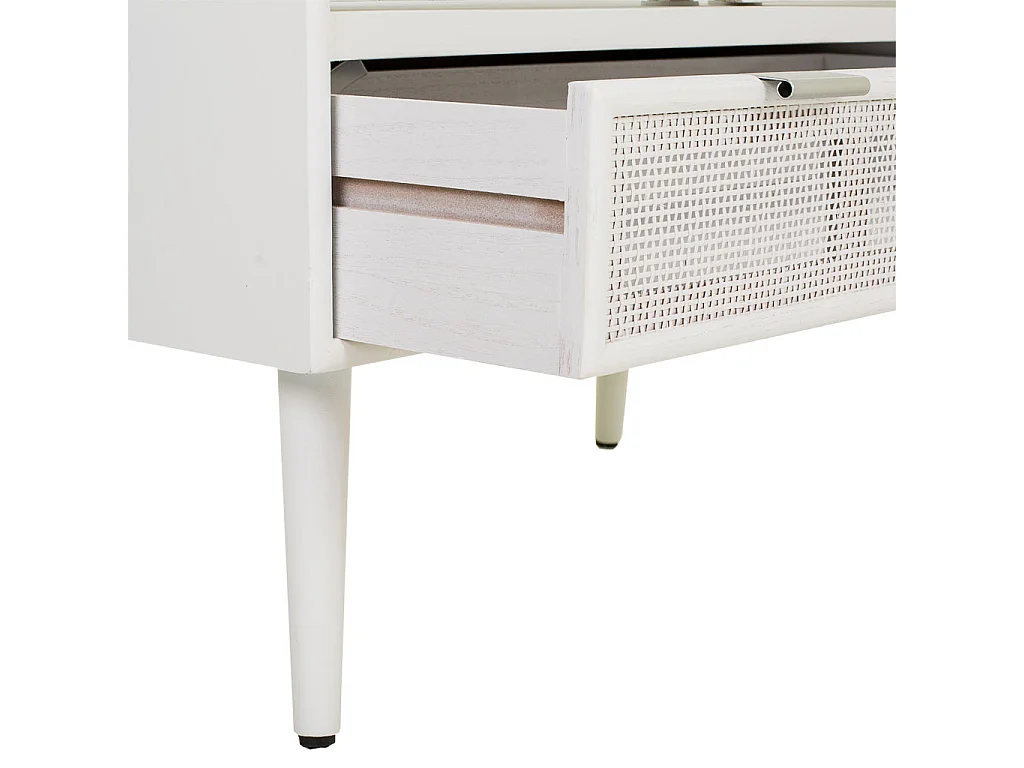 Vitrine en bois et treillis blanc 72x40.5x158.5h