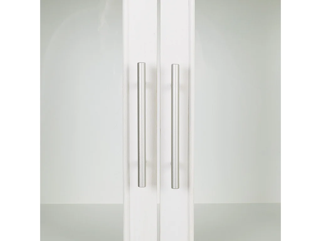 Vitrine en bois et treillis blanc 72x40.5x158.5h