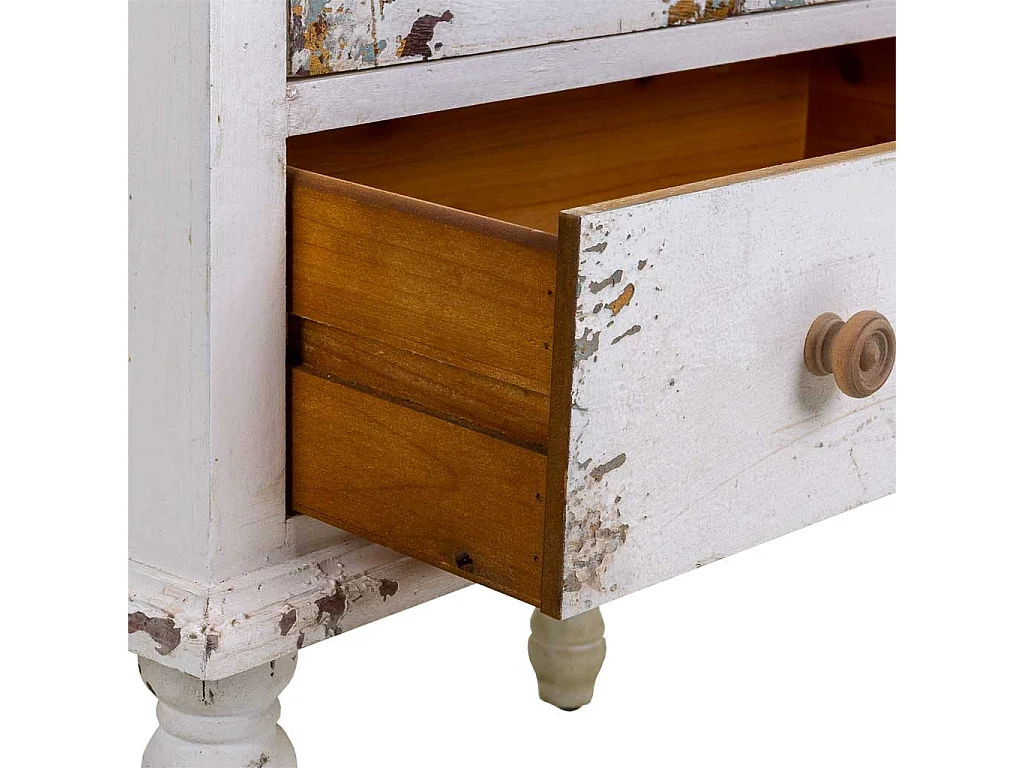 Vetrina in legno bianco 71x40x111h