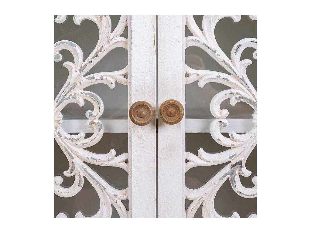 Vetrina in legno bianco 71x40x111h