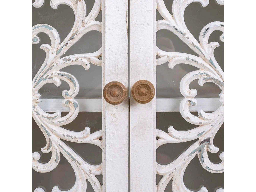 Vetrina in legno bianco 71x40x111h