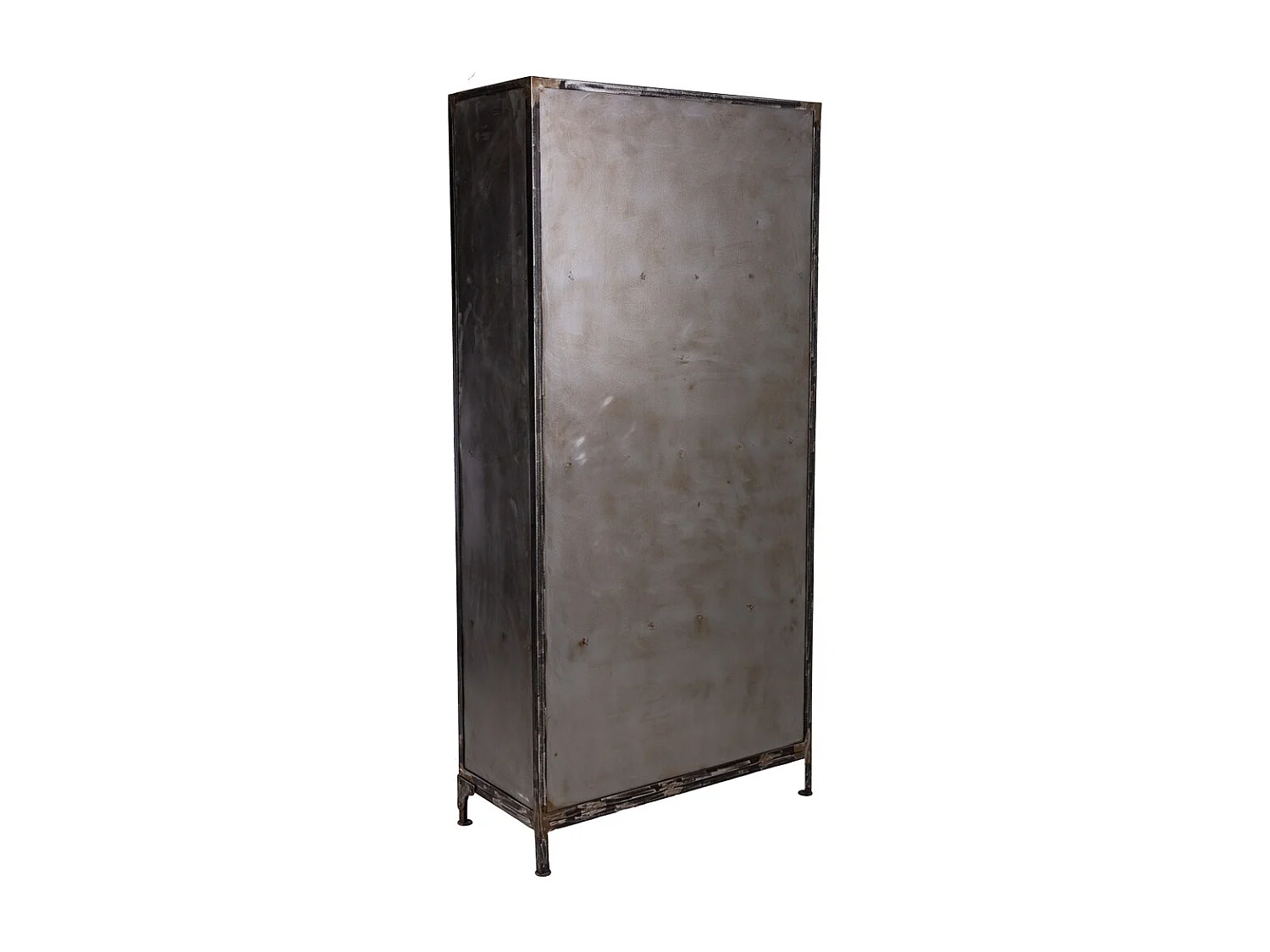 Schwarze Metallvitrine 90x40x190h cm