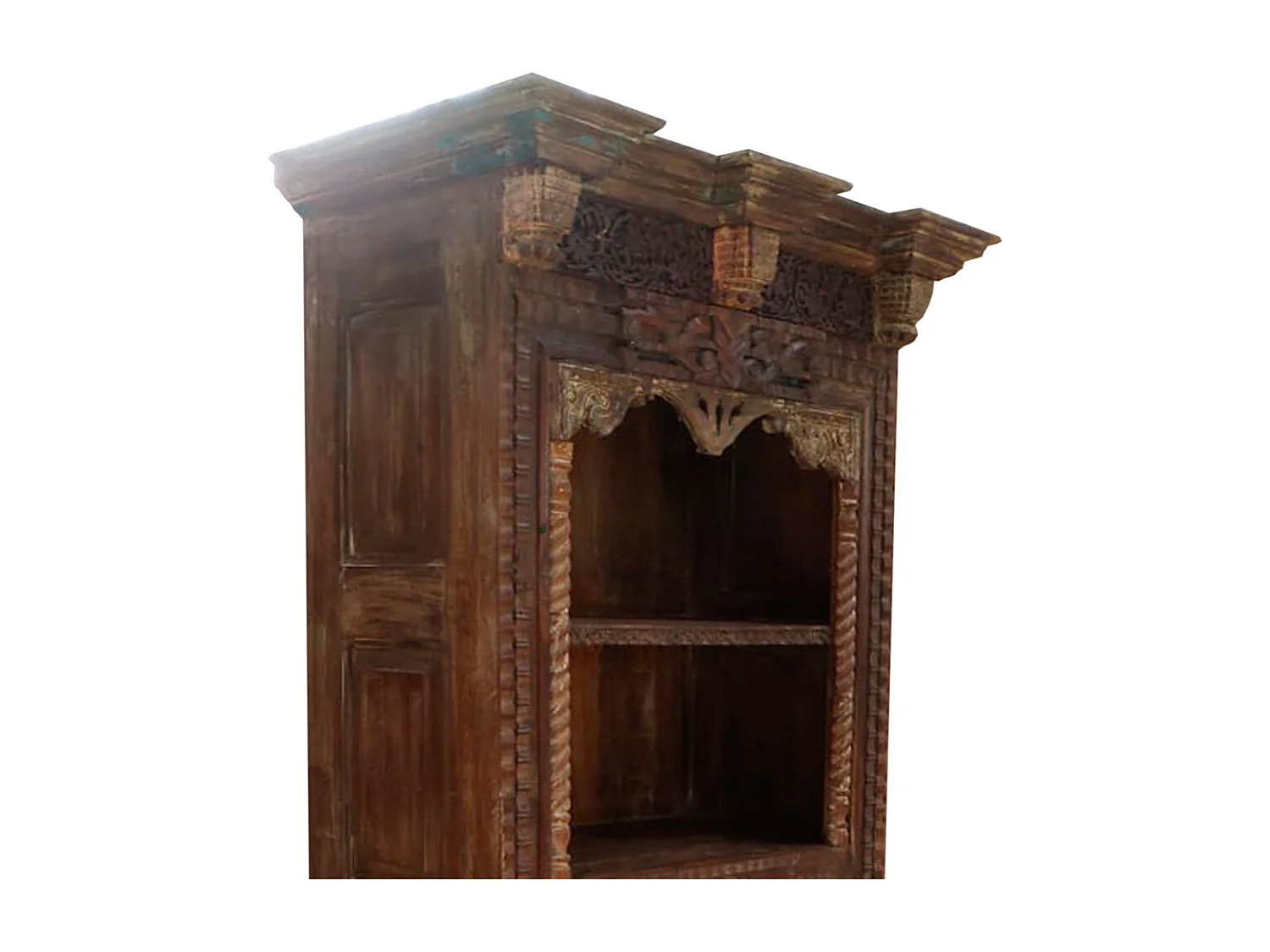 Braunes Holzregal, 99x53x217H cm