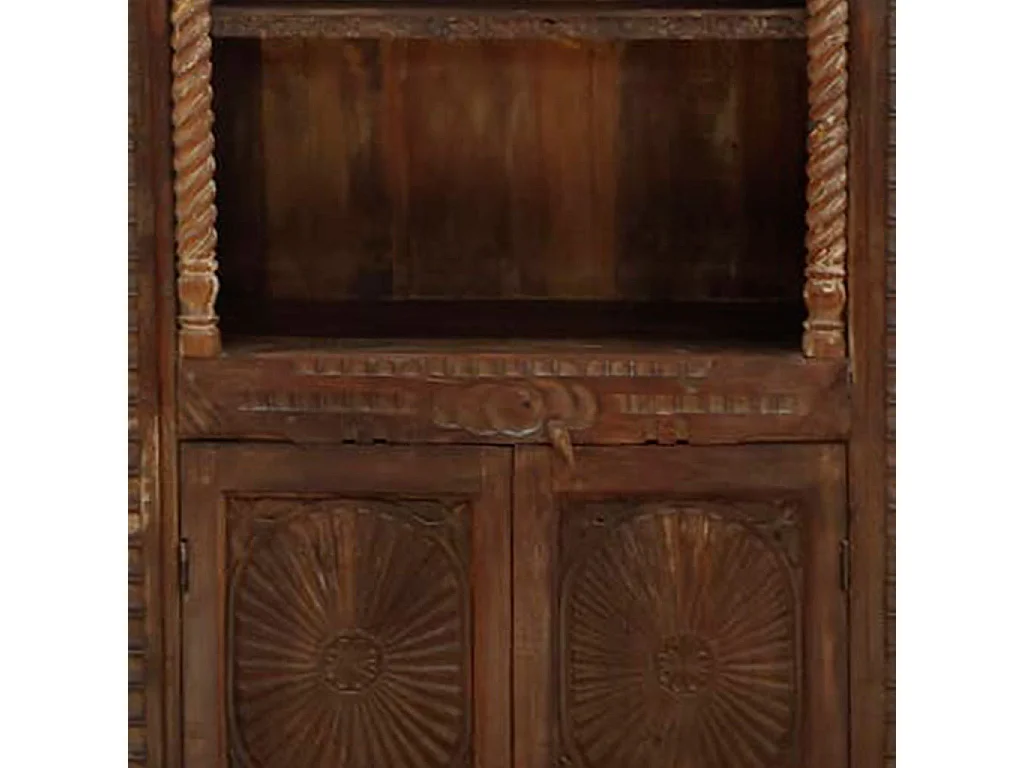 Braunes Holzregal, 99x53x217H cm