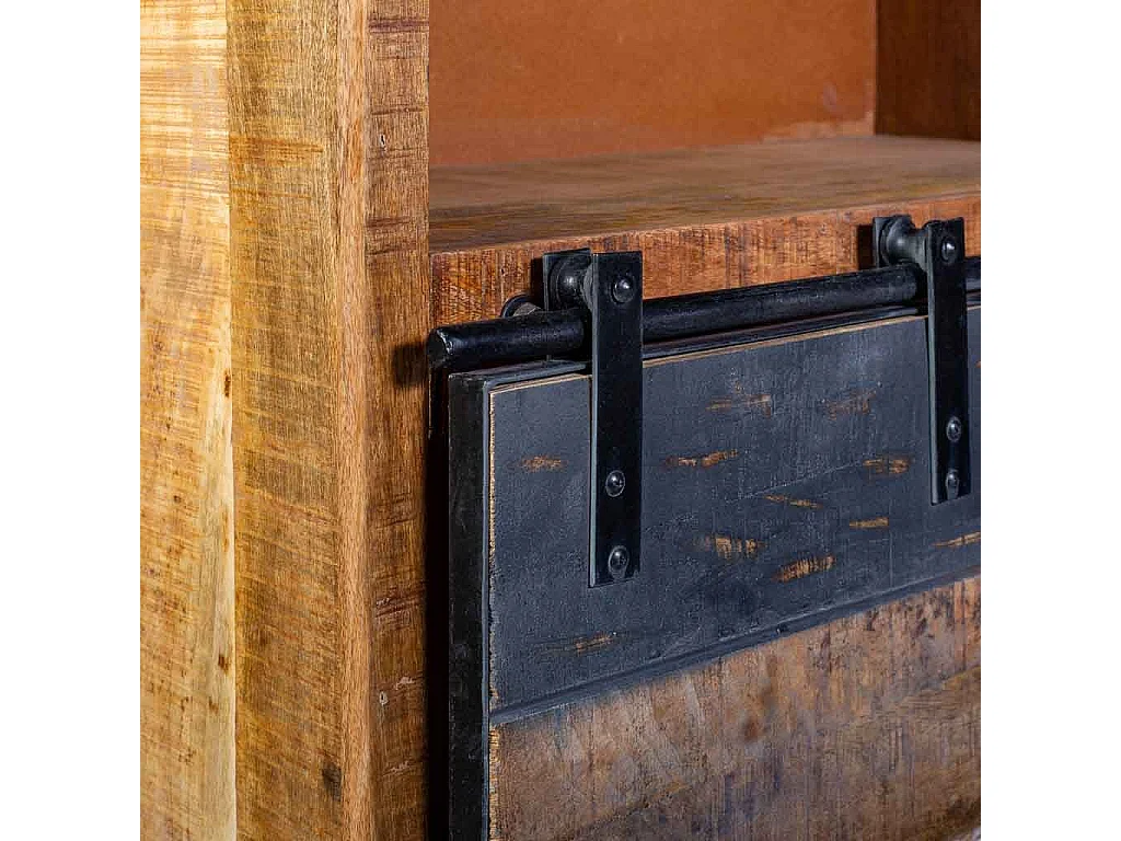 Étagère en bois et métal marron 70x35x160h