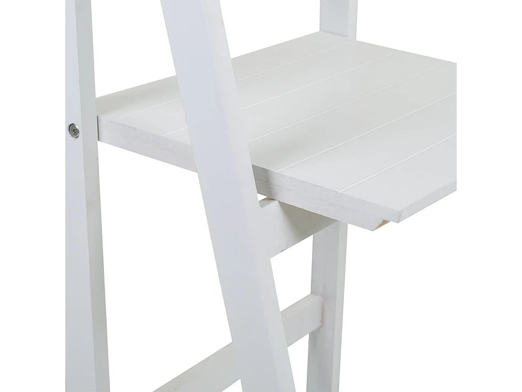 Escalera estantería de madera lacado blanca 41x38x110/115h cm
