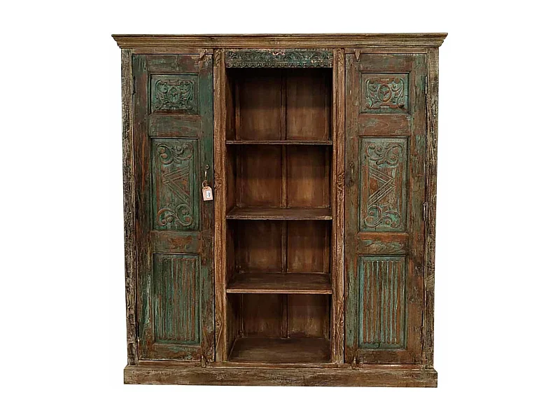 Braunes Holzregal, 178x38x207H cm