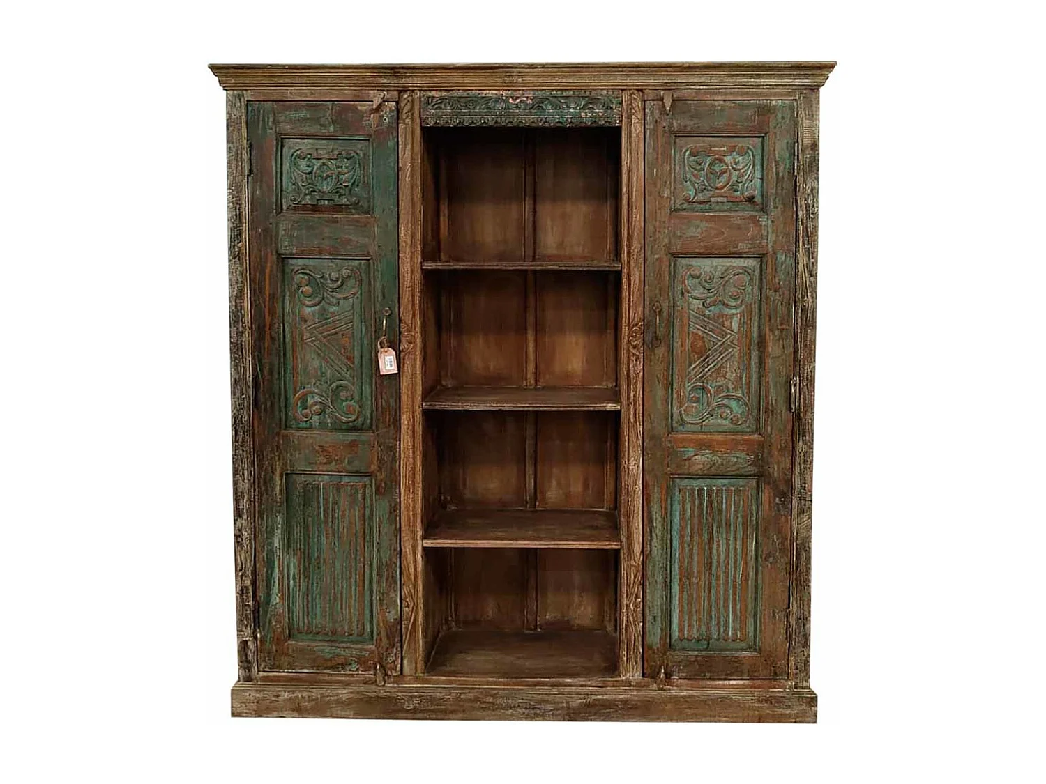 Braunes Holzregal, 178x38x207H cm