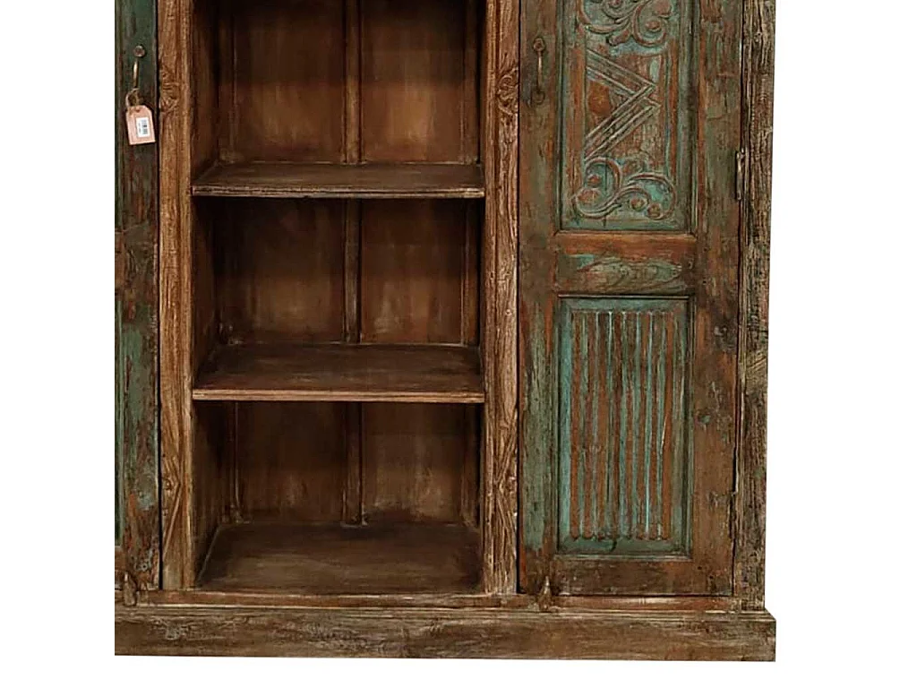 Braunes Holzregal, 178x38x207H cm