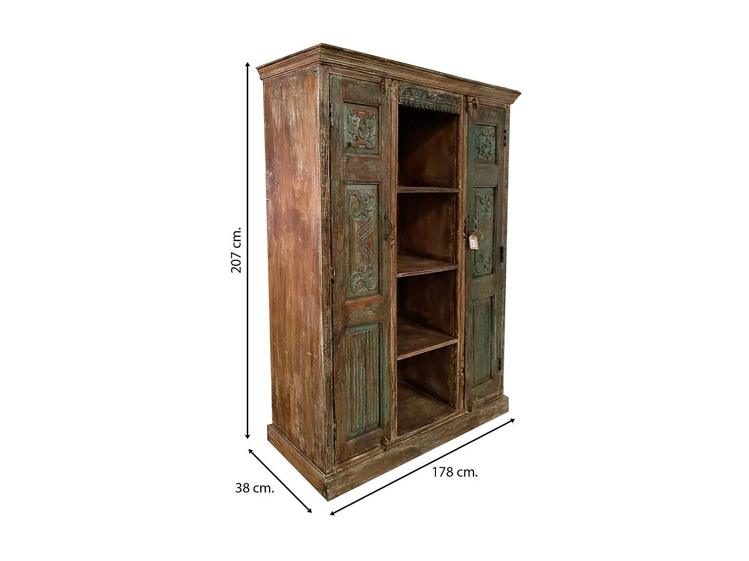 Étagère en bois marron 178x38x207h cm