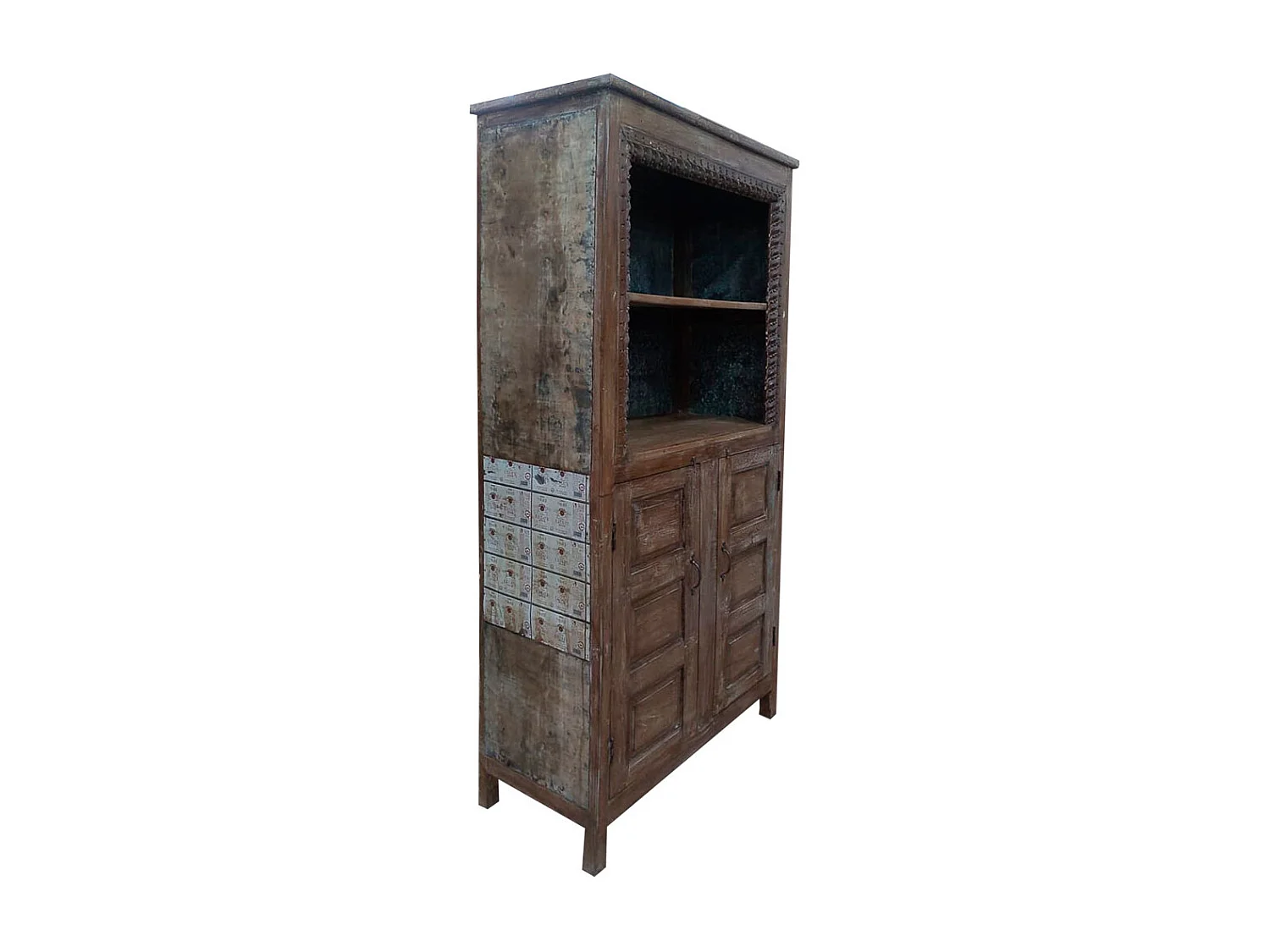 Étagère bibliothèque en bois marron 107x42x213h