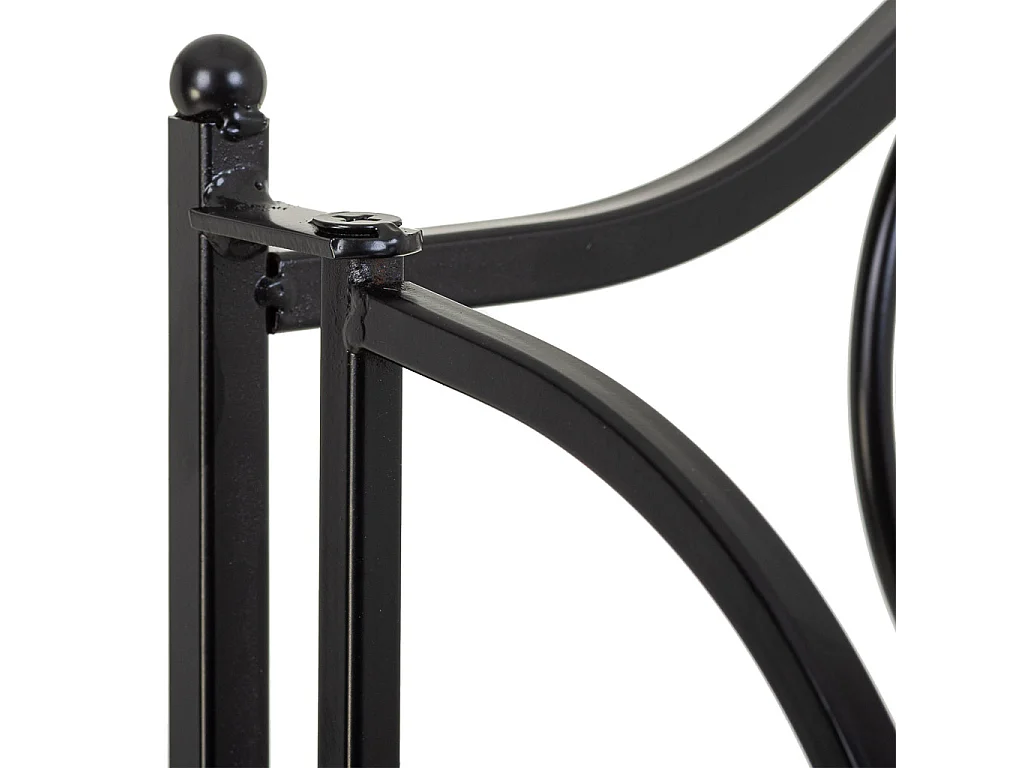 Étagère en mosaïque et fer forgé noire 57x27x133h