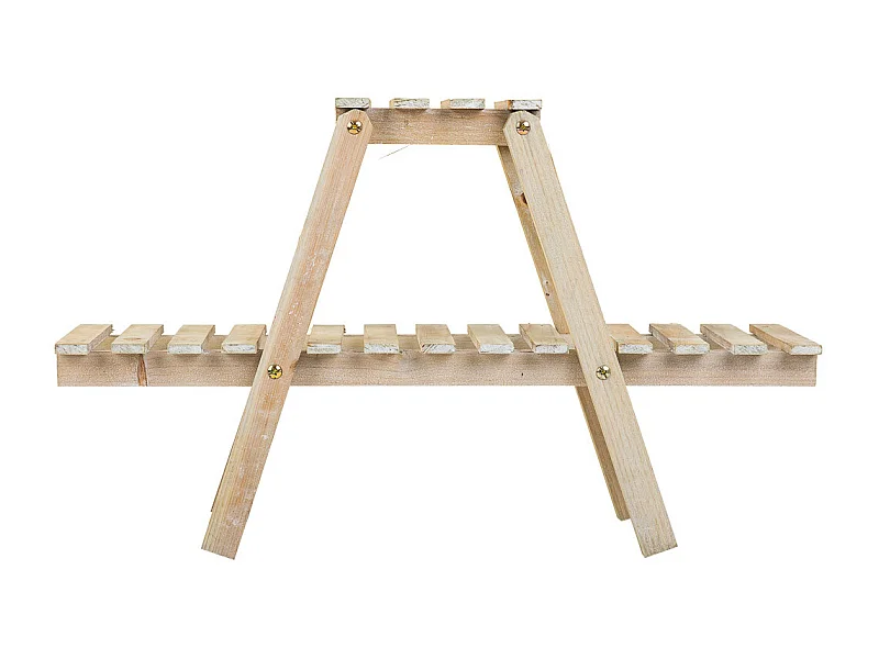 Scaffale con 2 ripiani in legno marrone 64x19,5x38h