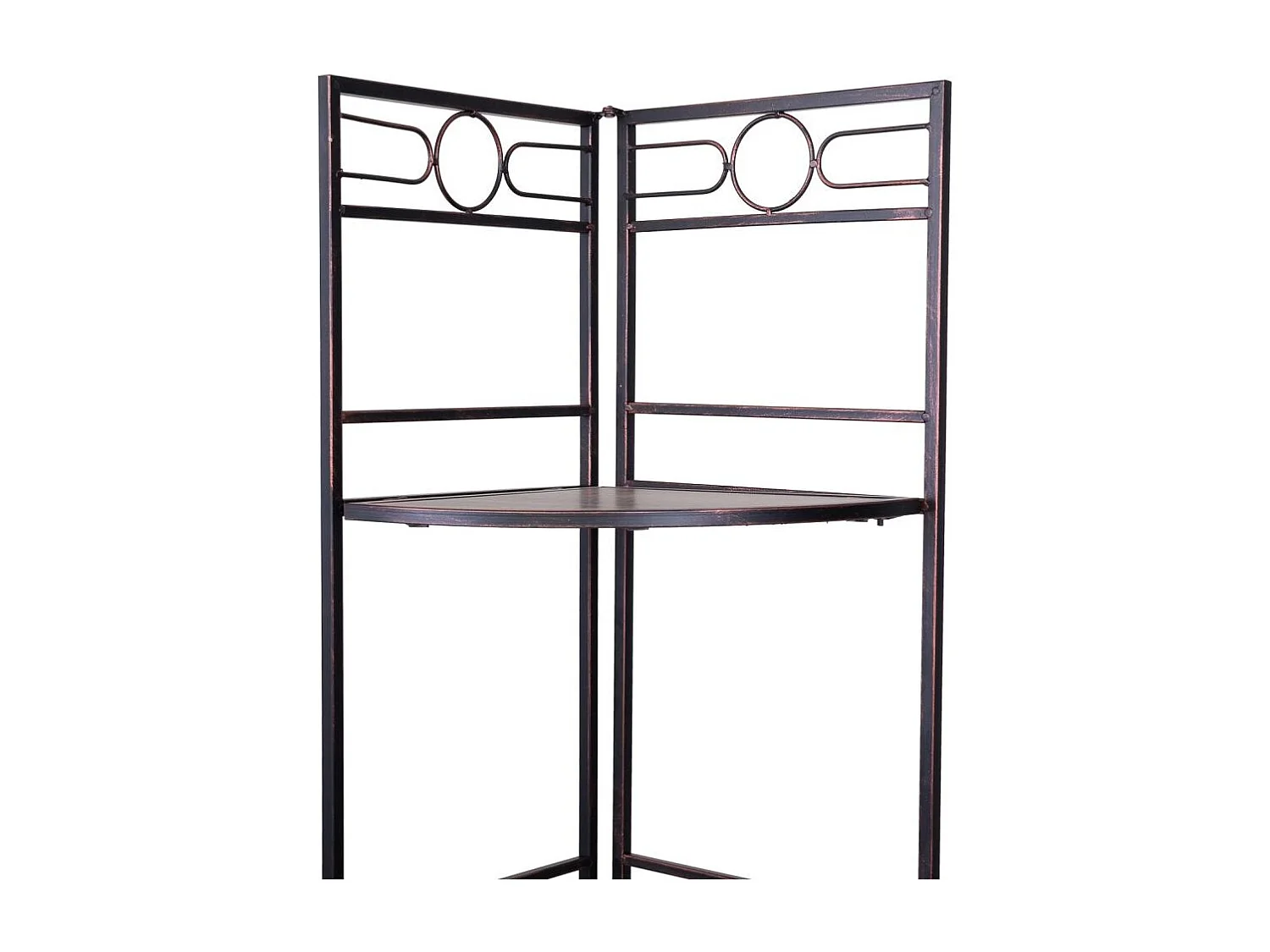 Estantería rinconera de madera y metal negra 50x36x165