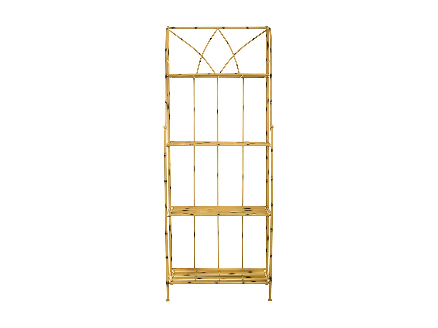 Prateleira em ferro forjado amarelo 60x28x160