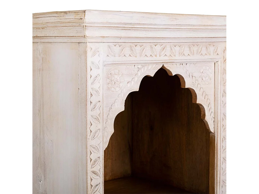 Scaffale in legno bianco 50x38x180h