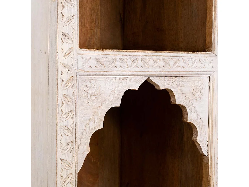 Scaffale in legno bianco 50x38x180h